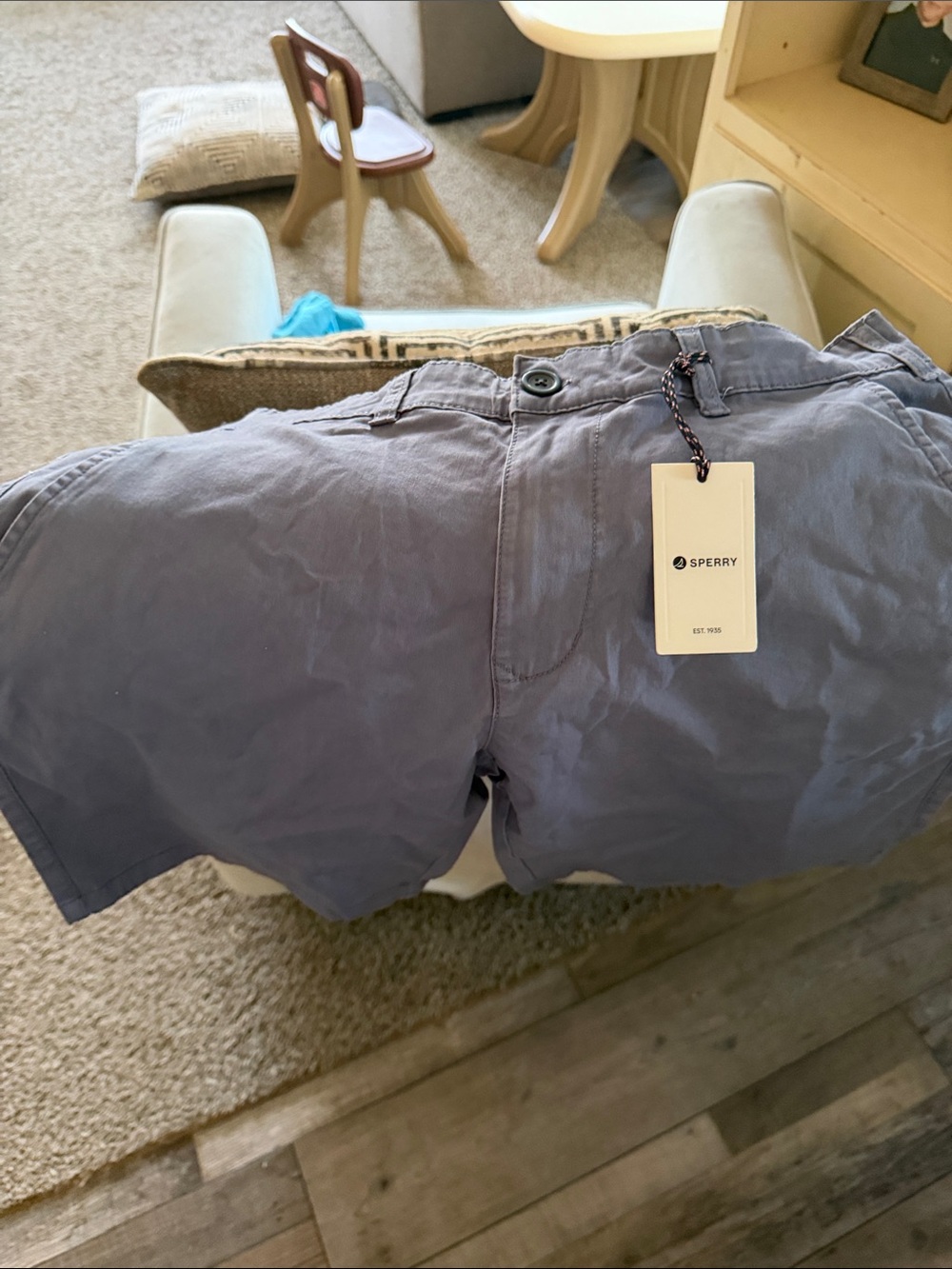 Sperry Men's Flat Front Slate Blue Shorts